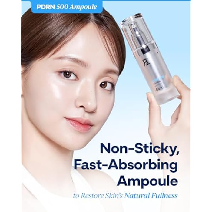 BANO PDRN 500 Ampoule – Firming & Hydrating Serum with PDRN, Peptides, Collagen & Hyaluronic Acid | Korean Skincare for Sensitive Skin | Fragrance-Free | 1.01 fl oz - Image 2