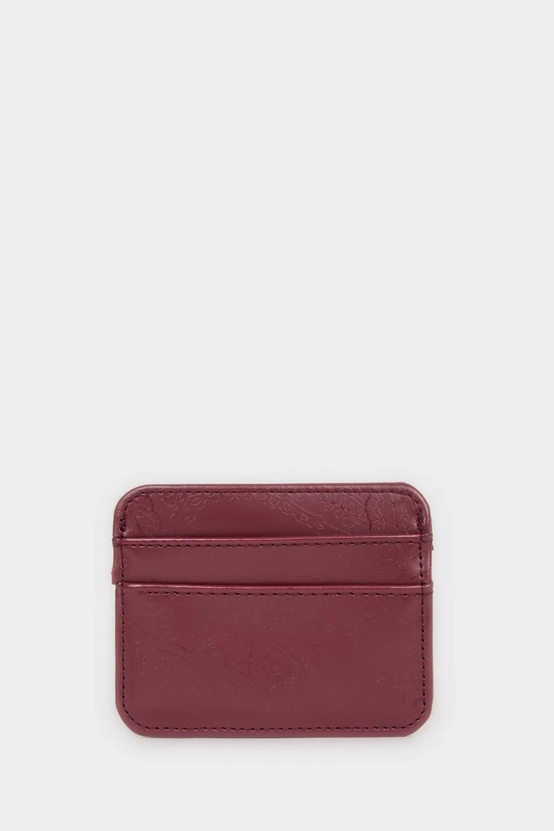 Woman Faux Leather Business Card Wallet