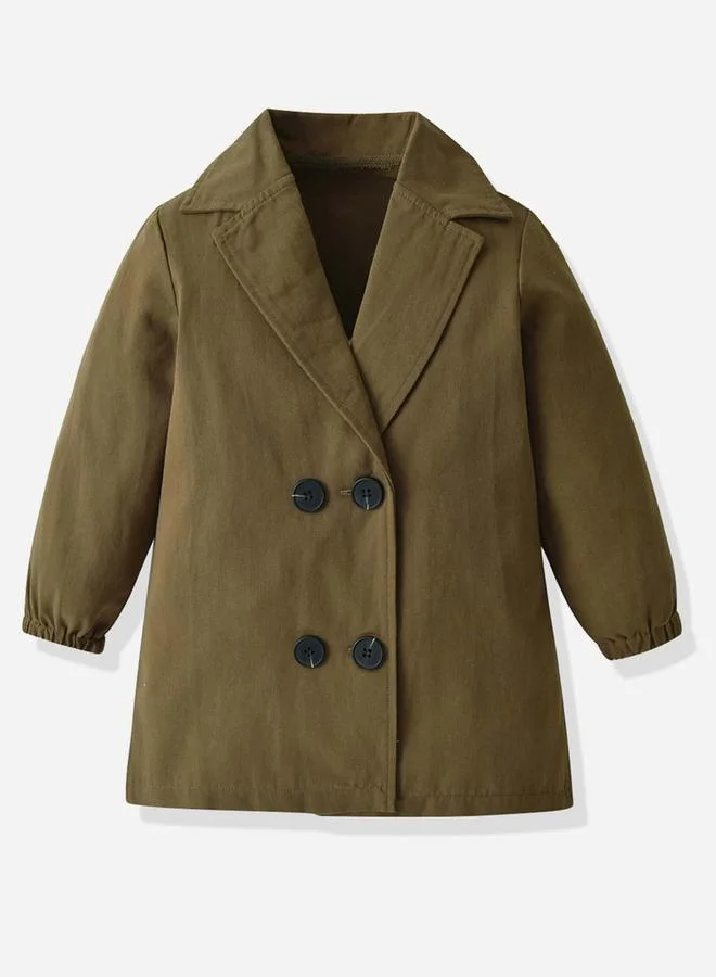 Take Two Take Two Solid Cotton Double-Breasted Coat