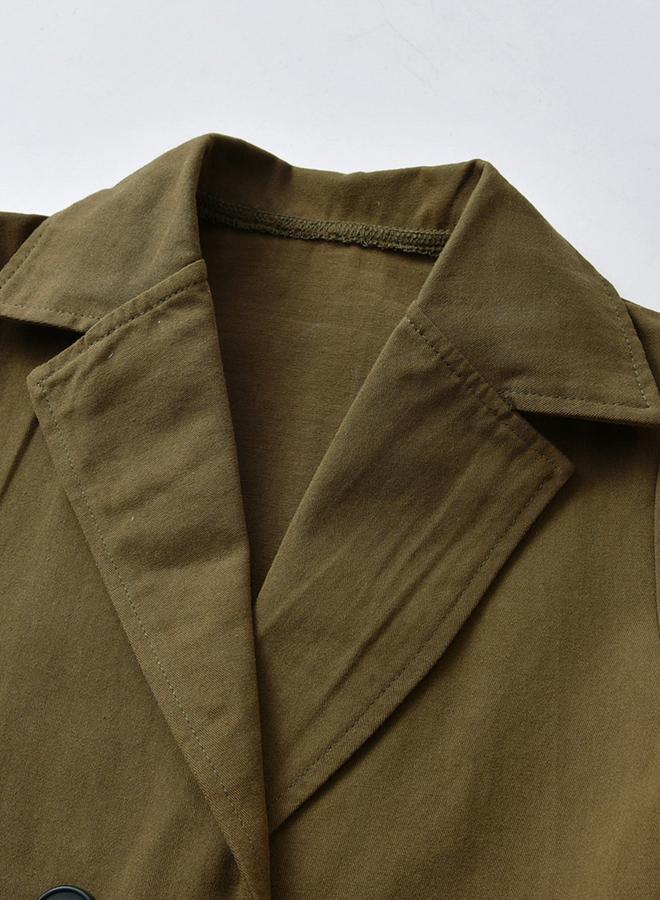Take Two Solid Cotton Double-Breasted Coat - Image 3