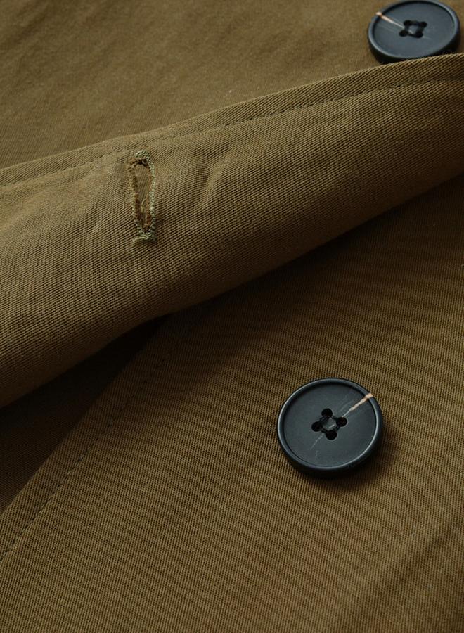 Take Two Solid Cotton Double-Breasted Coat - Image 4