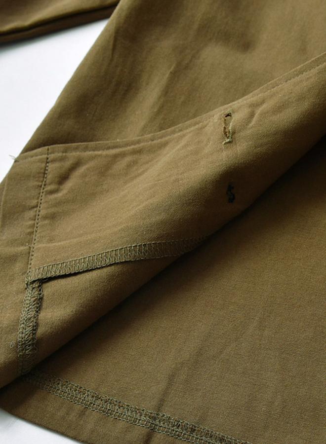 Take Two Solid Cotton Double-Breasted Coat - Image 5