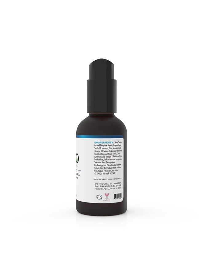 Sapo All Natural Eye Serum - Reduce Dark Circles, Puffy Skin & Bags Under Eyes - Made with Triple Peptides, Hyaluronic Acid, Orange Oil & Vitamin C - 1 Fl Oz - Image 3