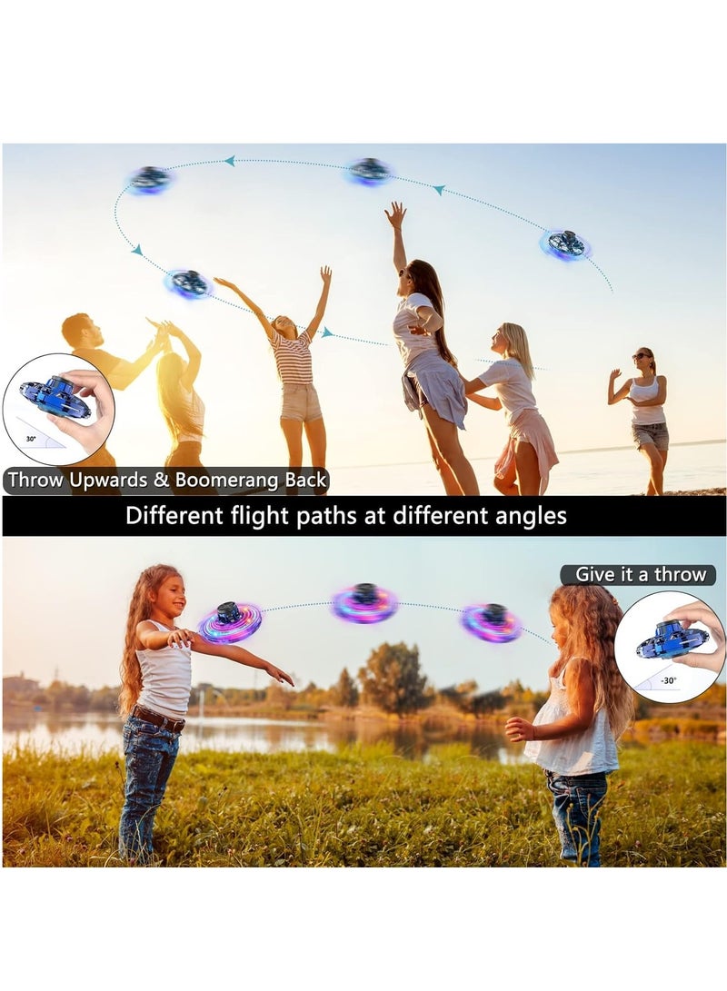 MAGIC VAULT Flying Spinner, Flying Fidget Spinner with LED Lights, Kids Drone Flying Spinner,Mini Drone with USB Rechargeable for Fun Indoor Outdoor (Blue), One Size - Image 5