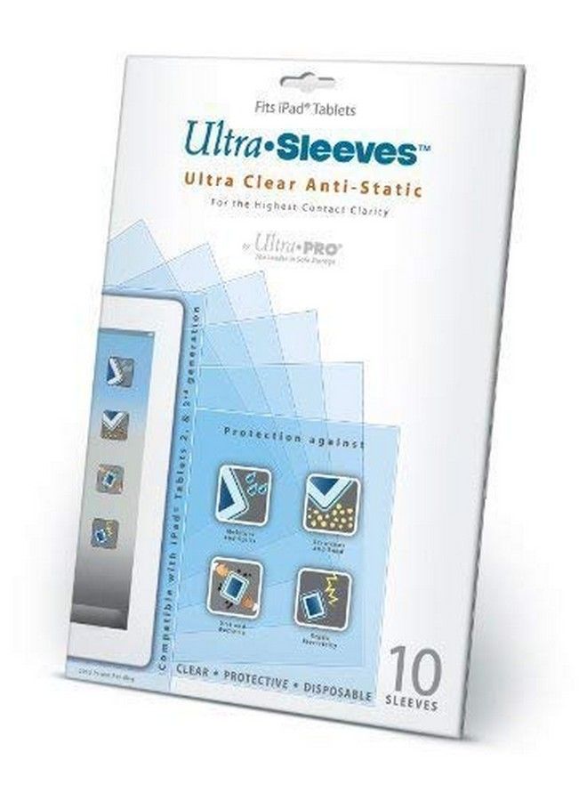 Ultra Pro Clear Disposable Protective Sleeves For Most 10" Tablets 10Ct Pack - Image 2