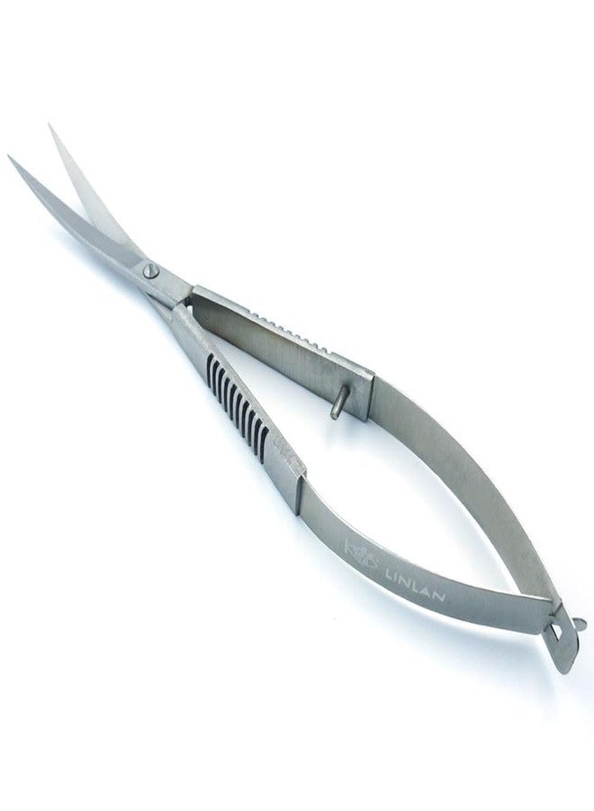 LINLAN Aquatic Plant Spring Scissors for Precise Trimming, Stainless Steel with Top Rebound Feel, Ideal for Aquatic Ferns and Microsorum Pteropus in Planted Tanks - Image 1