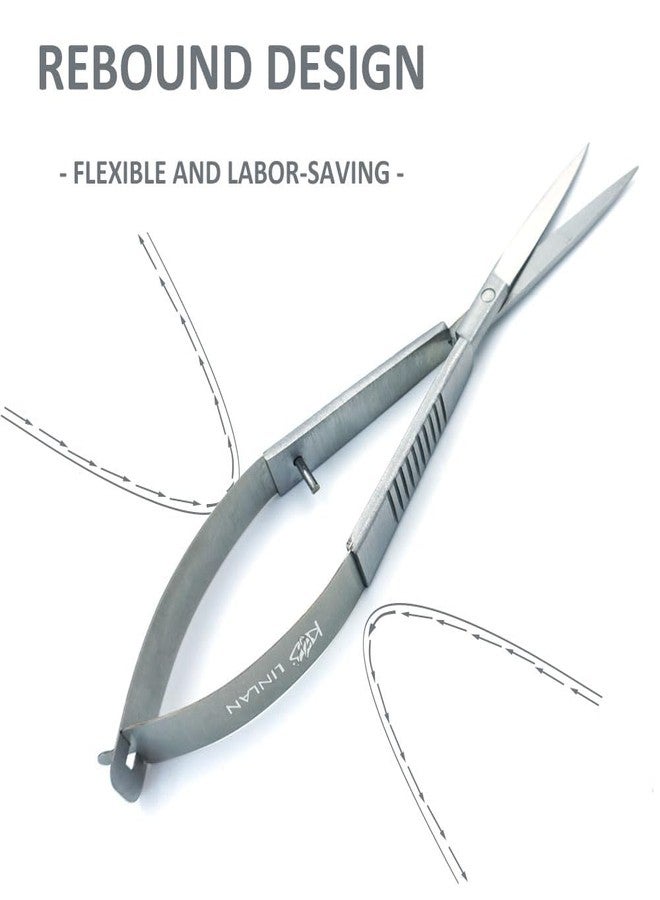 LINLAN Aquatic Plant Spring Scissors for Precise Trimming, Stainless Steel with Top Rebound Feel, Ideal for Aquatic Ferns and Microsorum Pteropus in Planted Tanks - Image 5