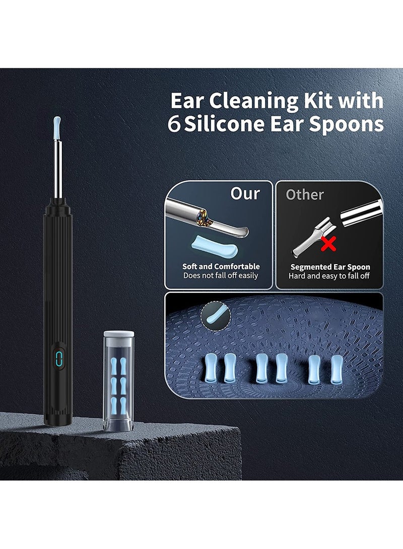 Ear Wax Removal - 2000w HD camera with Camera Earwax Remover Tool with 9 Pcs Ear Set - Earwax Removal Kit with Light -With 6 soft silicone ear spoons - Ear Cleaner for iOS & Android - Image 3
