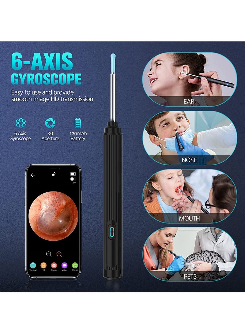 Ear Wax Removal - 2000w HD camera with Camera Earwax Remover Tool with 9 Pcs Ear Set - Earwax Removal Kit with Light -With 6 soft silicone ear spoons - Ear Cleaner for iOS & Android - Image 4