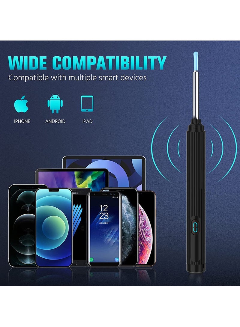 Ear Wax Removal - 2000w HD camera with Camera Earwax Remover Tool with 9 Pcs Ear Set - Earwax Removal Kit with Light -With 6 soft silicone ear spoons - Ear Cleaner for iOS & Android - Image 5