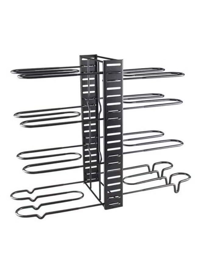 Multi-layer adjustable pot and bowl rack organizer, large-capacity pot lid rack and pot rack for kitchen cabinets and counters - Image 1