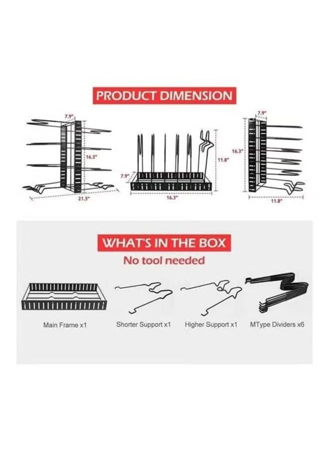 Multi-layer adjustable pot and bowl rack organizer, large-capacity pot lid rack and pot rack for kitchen cabinets and counters - Image 4