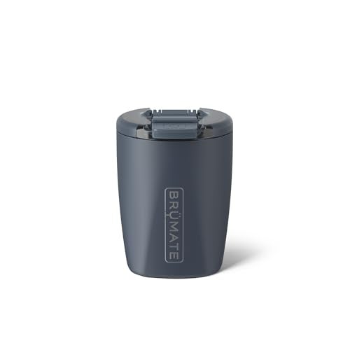 BrÃ¼Mate BrüMate Rocks 100% Leak-Proof 12oz Insulated Lowball Cocktail & Whiskey Tumbler - Double Wall Vacuum Stainless Steel - Camping, Travel Tumbler & Cocktail Glass (Nightfall Blue) - Image 1