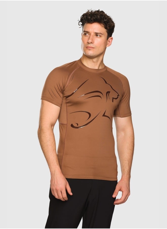 Musclemind Compression Half Sleeve T-Shirt with Muscle Support, Breathable Mesh, Lightweight, Quick Drying, Anti-Static, Anti-Odour, Anti-Microbial And 4-Way Stretchable  - Image 4