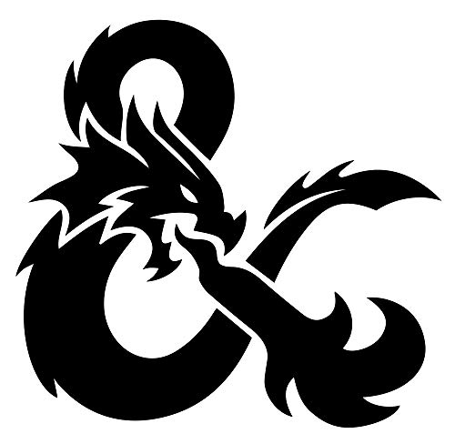MAZ DISTRIBUTIONS Dungeons and Dragons Sticker Vinyl Long Lasting Decal for Window Removable Waterproof Sticker for Waterbottle Useable Indoor Outdoor Easy use for Car Van MAZ398 - Image 1
