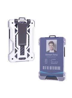 Hot Trade Special Trax Employee ID Card Work Badge Protection Case Multi-Card Aluminum Alloy Card Box Credit Card Box Silver