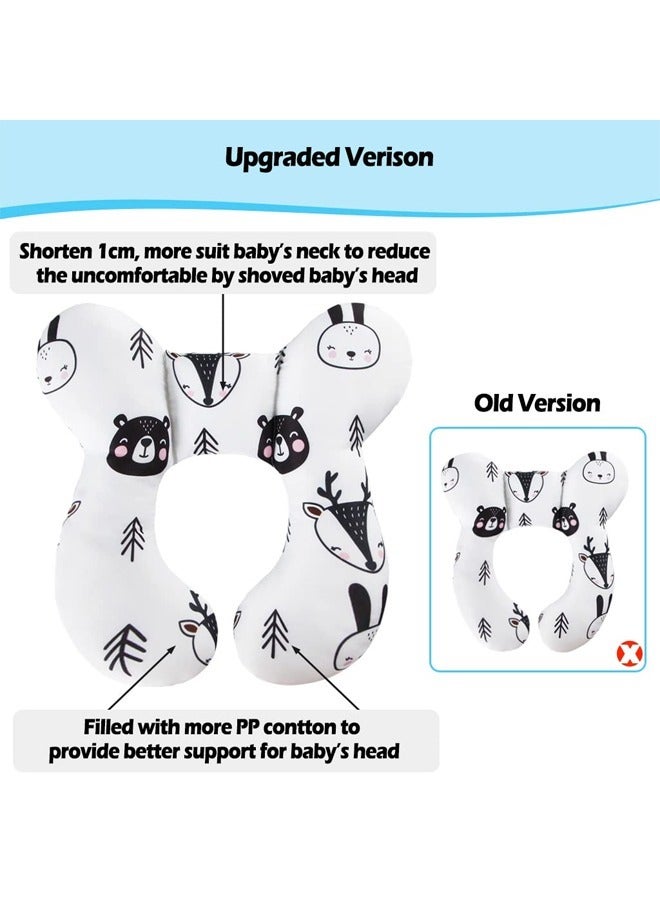 oldlaiben Baby Travel Pillow for Head and Neck Upgraded Baby Support Pillow Baby Neck Pillows for Car Seat Pushchair Travel (Bear) - Image 3