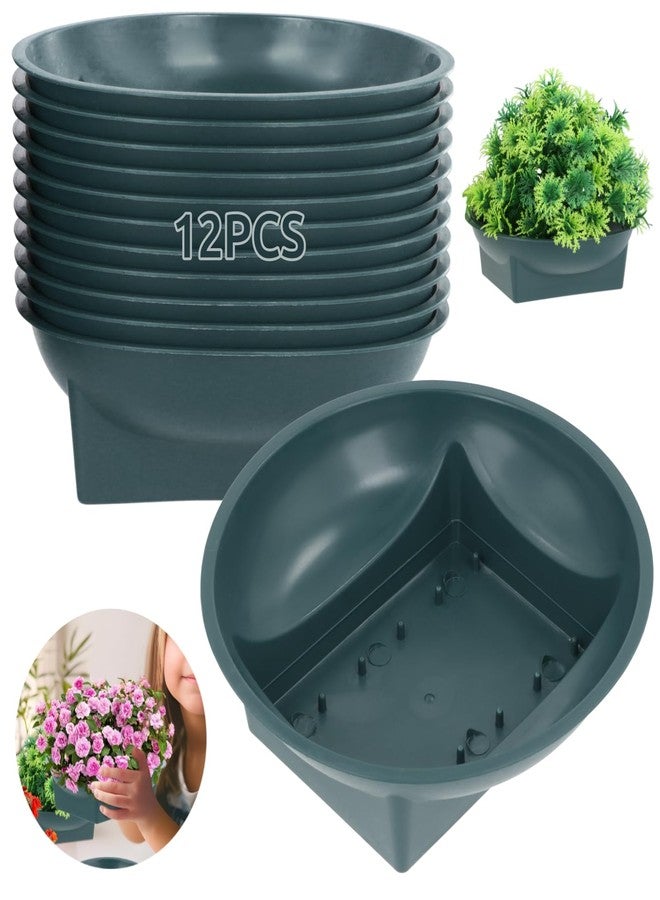 Lnrueg 12 Pcs Floral Supplies Green Bowls for Flower Arrangements, Floral Arrangements Bowls for Holiday Wedding Fresh Flower Decoration Supplies - Image 2