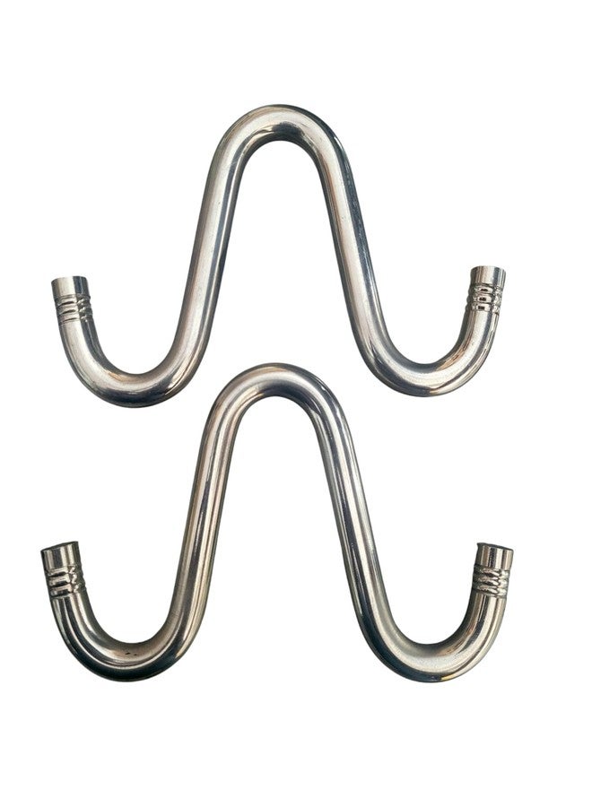 Proniks Stainless Steel Havy Duty W Hooks (12 mm) Hangihg for jhula and Swings for Home Garden (Pack of 2) - Image 1