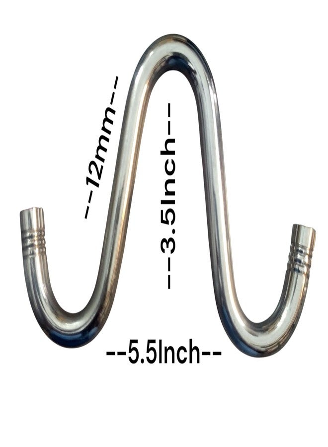 Proniks Stainless Steel Havy Duty W Hooks (12 mm) Hangihg for jhula and Swings for Home Garden (Pack of 2) - Image 2