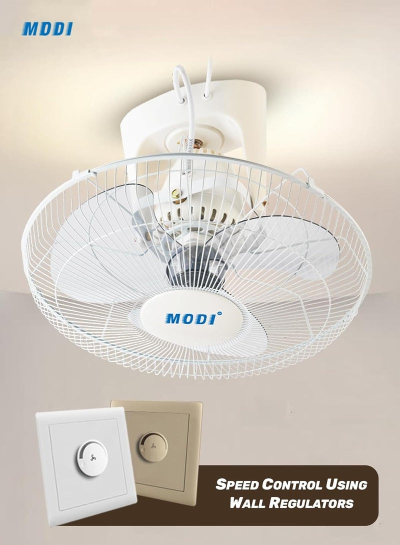 MODI White Cooling Fan with 3 Speed Choices 360 Degree Oscillating Fan for Home and Office - Image 3