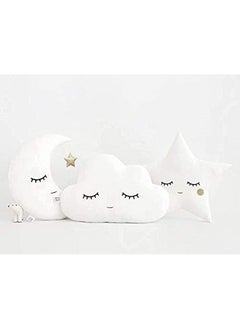 Cute Cloud Moon Star Cot Cushion (Pack Of 3 16X16 Inch Velvet) Kids Cushion Soft Toy Soft Plush Pillow Cot Cushion Nursery Décor Baby Cushion - pzsku/Z1C8826EF2508E6BC963AZ/45/_/1724824944/3bc066ca-0491-4496-8134-8209a03735b2