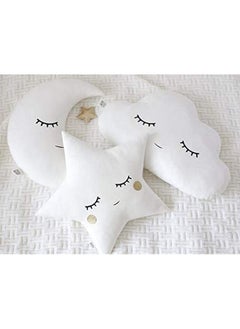 Cute Cloud Moon Star Cot Cushion (Pack Of 3 16X16 Inch Velvet) Kids Cushion Soft Toy Soft Plush Pillow Cot Cushion Nursery Décor Baby Cushion - pzsku/Z1C8826EF2508E6BC963AZ/45/_/1724824946/99785f16-b4a0-4db8-8077-6b5355f27531