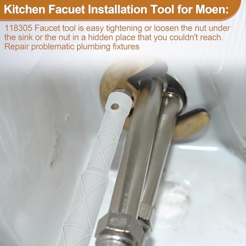 Ophjerg 118305 Kitchen Faucet Removal Tool for Moen Sink Faucet, Faucet Wrench Tool Help Removal and Install Faucet Mounting Hardware, Faucet Replacement Parts Repairing Plumbing Fixtures - Image 2