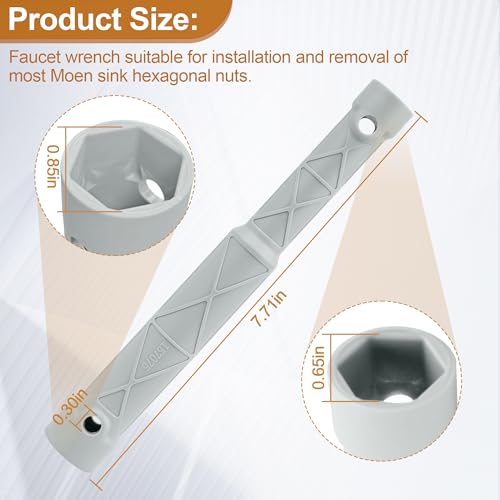 Ophjerg 118305 Kitchen Faucet Removal Tool for Moen Sink Faucet, Faucet Wrench Tool Help Removal and Install Faucet Mounting Hardware, Faucet Replacement Parts Repairing Plumbing Fixtures - Image 3