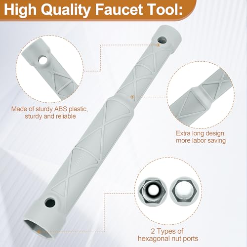Ophjerg 118305 Kitchen Faucet Removal Tool for Moen Sink Faucet, Faucet Wrench Tool Help Removal and Install Faucet Mounting Hardware, Faucet Replacement Parts Repairing Plumbing Fixtures - Image 5