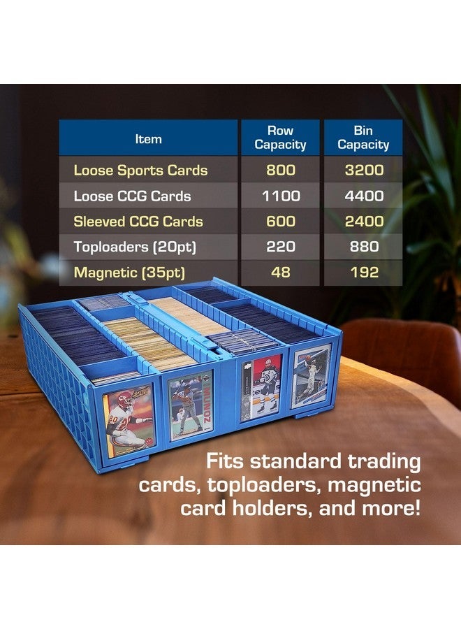 BCW Collectible Card Bin - Blue | Holds 3200 Cards | Includes 4 Dividers | Storage for PokÃ©mon, MTG & Sports Cards - Image 4