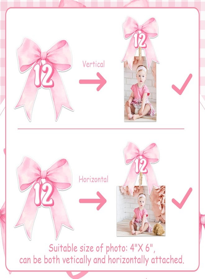 Blisstock Pink Bow 1st Birthday Decorations Isnt She Lovely Isnt She Onederful Banner Pink Bowkont First Birthdays Photo Banner Onederful 1st Birthdays Decors for Girl Newborn to 12 Months Photo Banner Supplies - Image 5