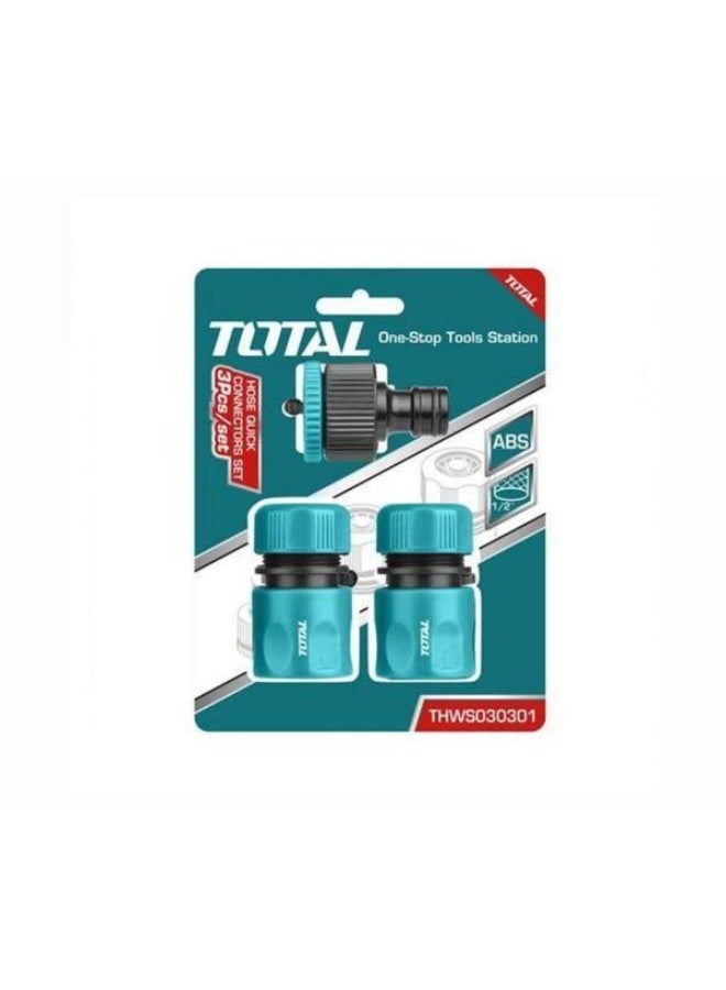 TOTAL Hose Quick Connectors Set – 1/2" Garden Hose Coupling, 3-Piece Durable Connector Set for Watering, Irrigation & Outdoor Use - Image 1