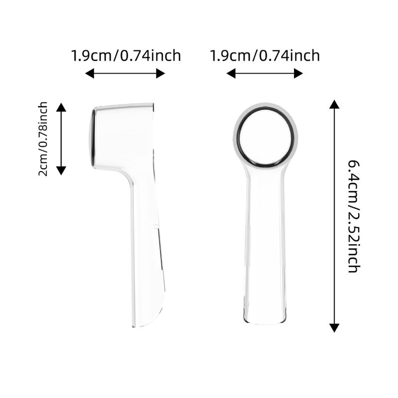 4 Pack Transparent Toothbrush Dust Covers Compatible With Io Series Electric Toothbrush Heads - Image 1