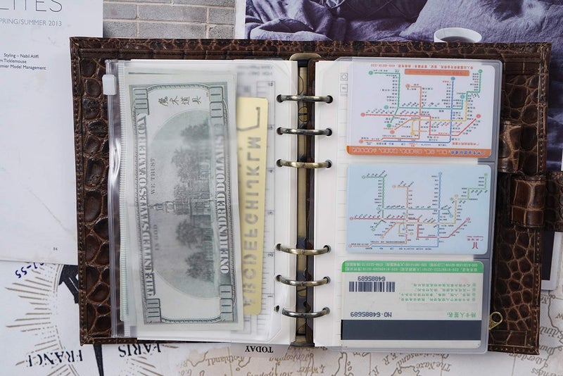 Moterm 2 PCs Page Lifter(Transparent Separator), 1 PC Bookmark Ruler, 1 PC PVC Storage Card Holder and 1 PC Zipper Bag for Personal Planner - Image 5