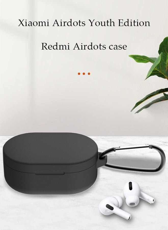 DUNISO Silicone Case for Xiaomi AirDots, Ultra Slim Anti-Scratch Anti-Lost Protective Earbuds Case Lightweight Washable Sumdge-Proof Earphone Skin Cover with Carabiner for Xiaomi AirDots - Image 2