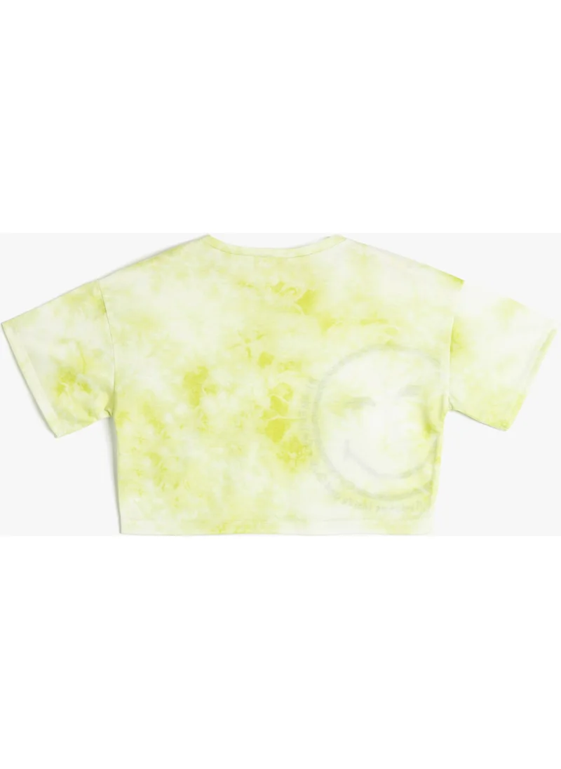 KOTON Oversize SmileyWorld® T-Shirt Licensed Batik Patterned
