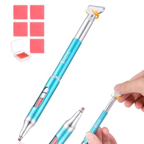 Yacig Diamond Art Pen Refillable Wax Pen for Diamond Painting, Metal 5D Diamonds Art Accessories Pens with a Multi Placer, Blue - Image 1