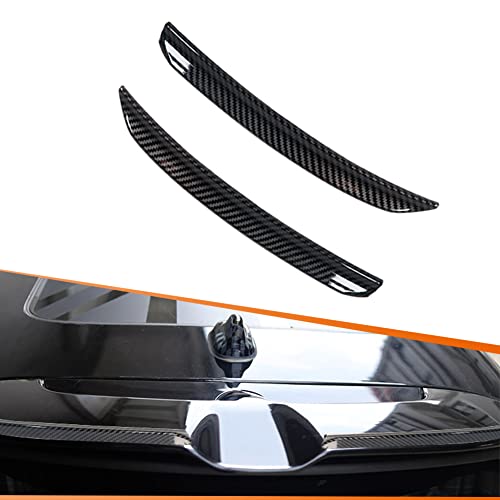 Adiil Carbon Fiber Style Rear Wing Trim Spoiler Extension Lip Fins Compatible with 2014 up Mini Cooper F55 F56 SJCW - Image 1