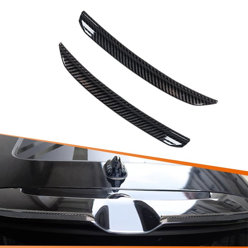Adiil Carbon Fiber Style Rear Wing Trim Spoiler Extension Lip Fins Compatible with 2014 up Mini Cooper F55 F56 SJCW - Image 2
