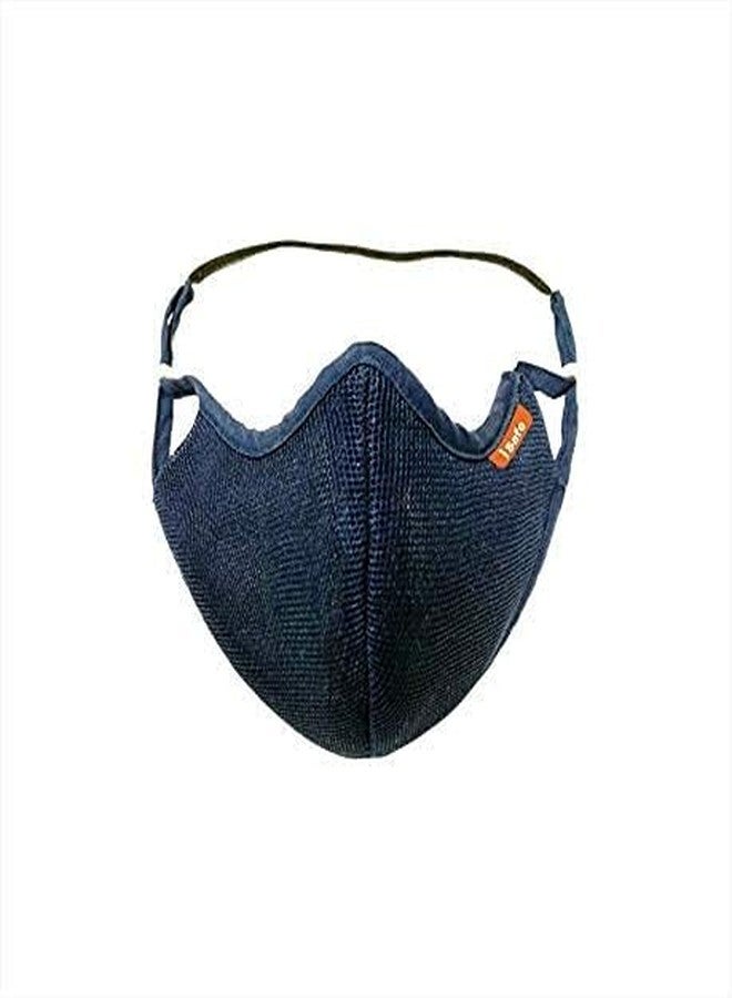 Lifezen Isafe 100% Cotton 7 Layers Face Mask With Anti-Dust, Washable, Breathable, And Reusable Mask For Men & Women (Pack of 1) Blue - Image 1