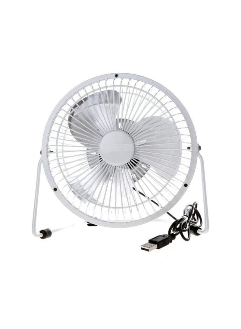 Mini USB Metal Desk Fan – 7 Inch Silent Cooling Fan for Laptop, PC & Office – Portable & Quiet