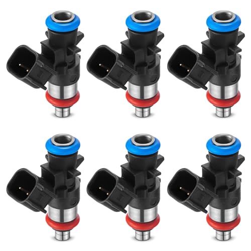 BDFHYK Fuel Injector 0280158233 Compatible with 20112017 Dodge Charger Grand Caravan Jeep Ram 1500 Chrysler 200 300 36L V6 Trucks Replacement Kit 05184085AC 4G2269 FJ1147 67754 5502109 Set of 6 - Image 1