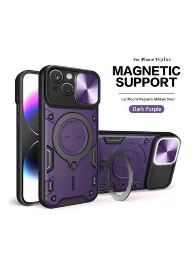 GULFLINK Back Cover Phone Protection Case For iPhone 15 plus Dark purple - Image 1