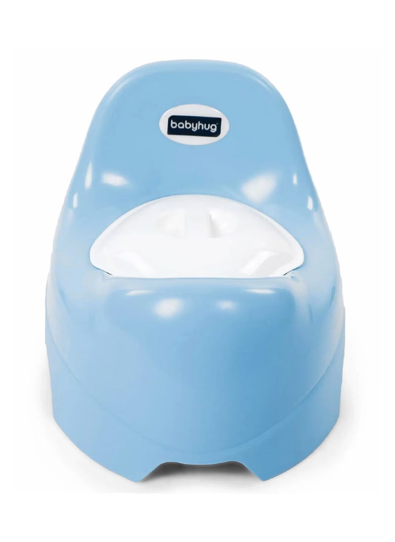 babyhug Babyhug Teeny Tiny Potty Chair, Comfortable with Back Rest, Lid, 6 to 24 Months - Blue  - Image 1