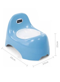 babyhug Babyhug Teeny Tiny Potty Chair, Comfortable with Back Rest, Lid, 6 to 24 Months - Blue  - Image 2