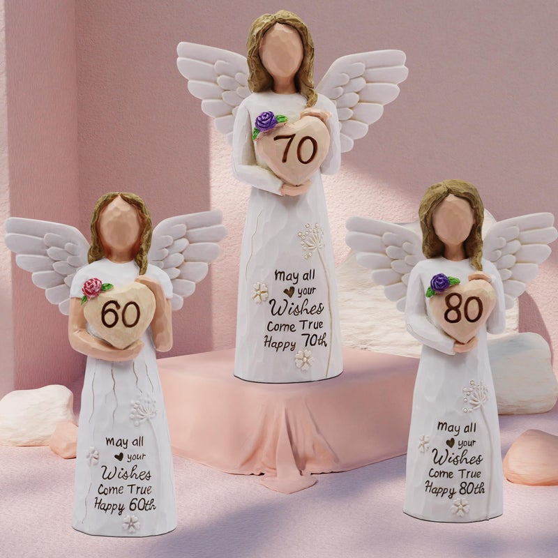 AcowSpt 70th Birthday Gifts for Women, Meaningful 70th Birthday Gifts, Sculpted Hand-Painted Figurine - Image 5