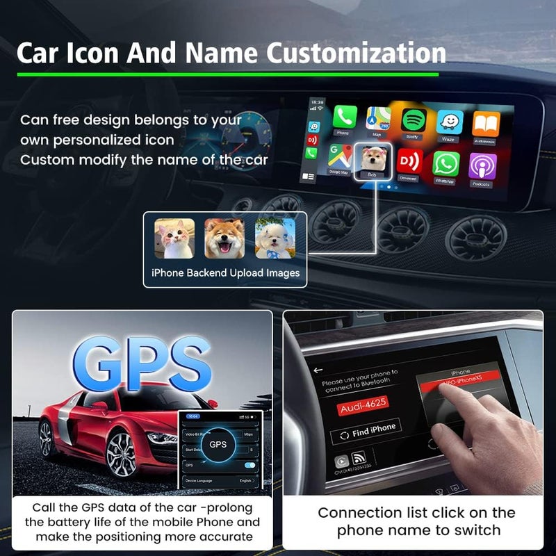 كار لينكيت محول Carlinkit كاربلاي لاسلكي 2024، 3.0 من سلكي إلى لاسلكي Apple CarPlay، اتصال مستقر وأسرع، متوافق مع سيارات كاربلاي السلكية المصنعية - Image 3