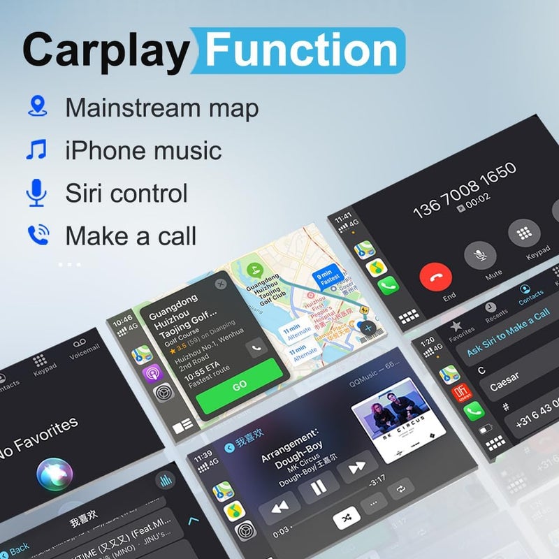 كار لينكيت محول Carlinkit كاربلاي لاسلكي 2024، 3.0 من سلكي إلى لاسلكي Apple CarPlay، اتصال مستقر وأسرع، متوافق مع سيارات كاربلاي السلكية المصنعية - Image 2