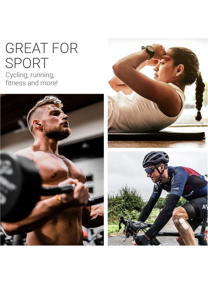 SYOSI 5 Pairs Anti-Slip Sport Ear Covers for Sennheiser Momentum True Wireless 3, Secure Fit Replacement for Momentum 3 Earbuds, Compatible with Momentum 3 Case, Black/White/Green/Red/Brown - Image 5